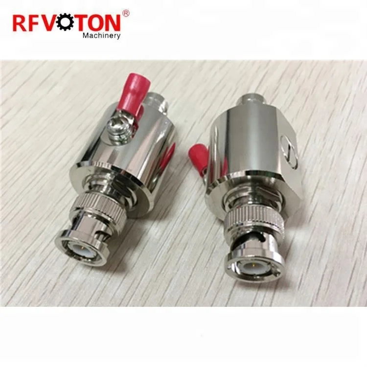 Никелированный коннектор BNC женщина к мужчине молниеотвод suger arrester lightning protector