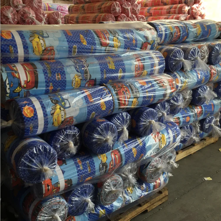 
100% polyester textile material microfiber pigment printed bed sheet fabric in rolls 