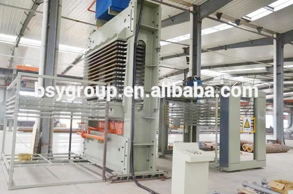 Hydraulic hot press for plywood