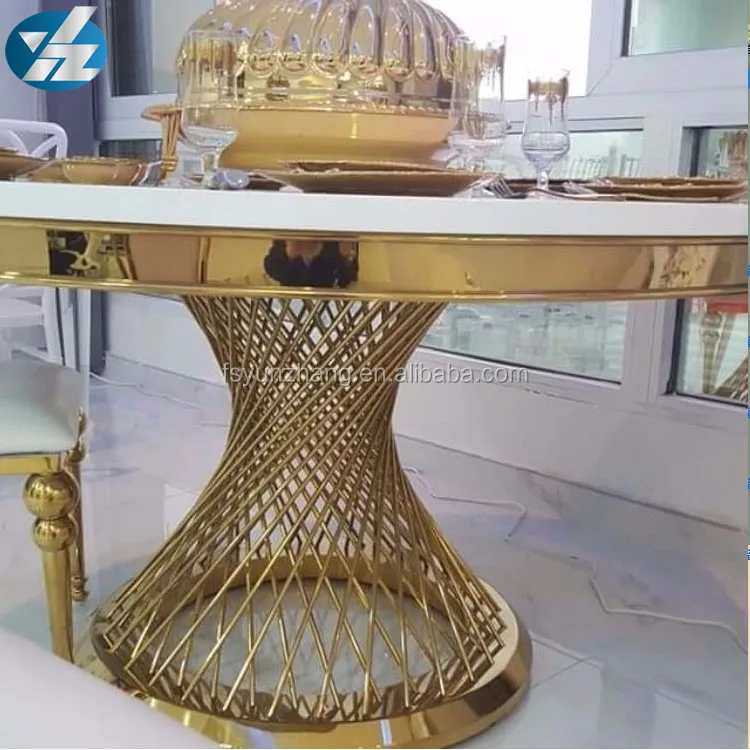 Металлический мраморный обеденный стол Мраморная мебель для гостиной