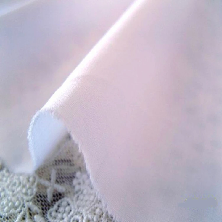 Silk 65 polyester 35 cotton bleached blend fabric for Garments and uniforms