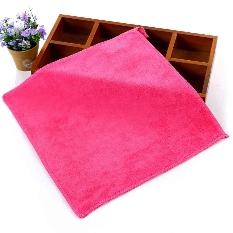Wholesale fast drying 85% polyester 15% polyamide microfiber fabric edgeless face towel kids custom size 30x30
