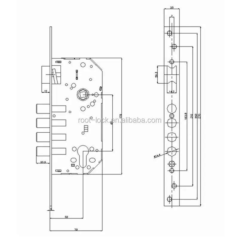 high security lock mortise spain lock door lock zinc