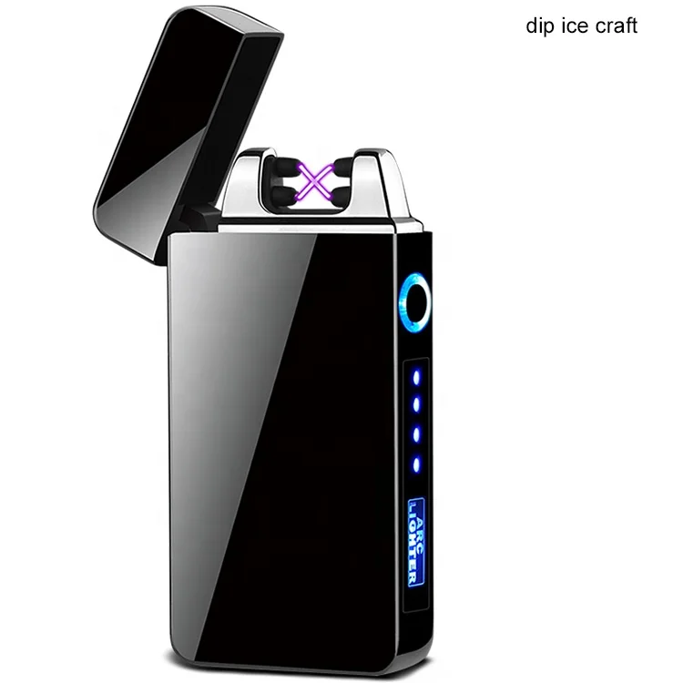 new arrival windproof usb touch electronic smoking gifts cigarette flameless electric lighter with custom logo brand led power