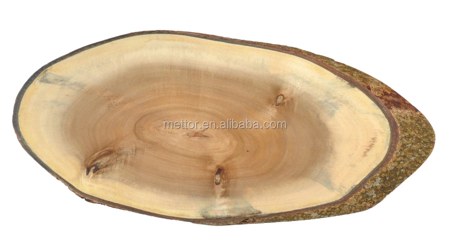 
Mettor hot sale aciaca cutting board with bark live edge board 