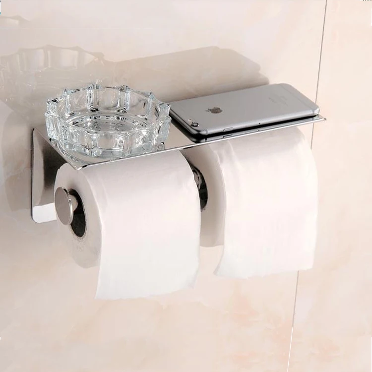 
Wall mount under cabinet double frog funny tear kitchen bathroom tissue standing stainless steel towel roll toilet paper holder 