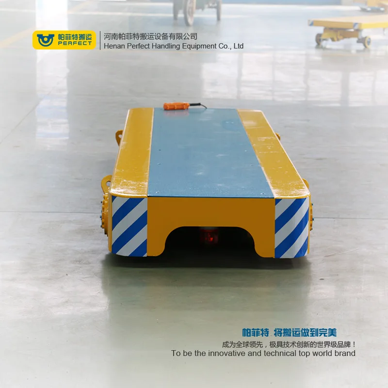 Production Line Automatic Track Carriage Heavy Material Transfer Cart