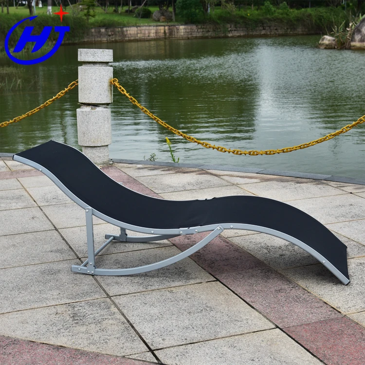 
UKEA Waterproof Garden Recliner Sun Lounger Aluminum Wave Lounger 