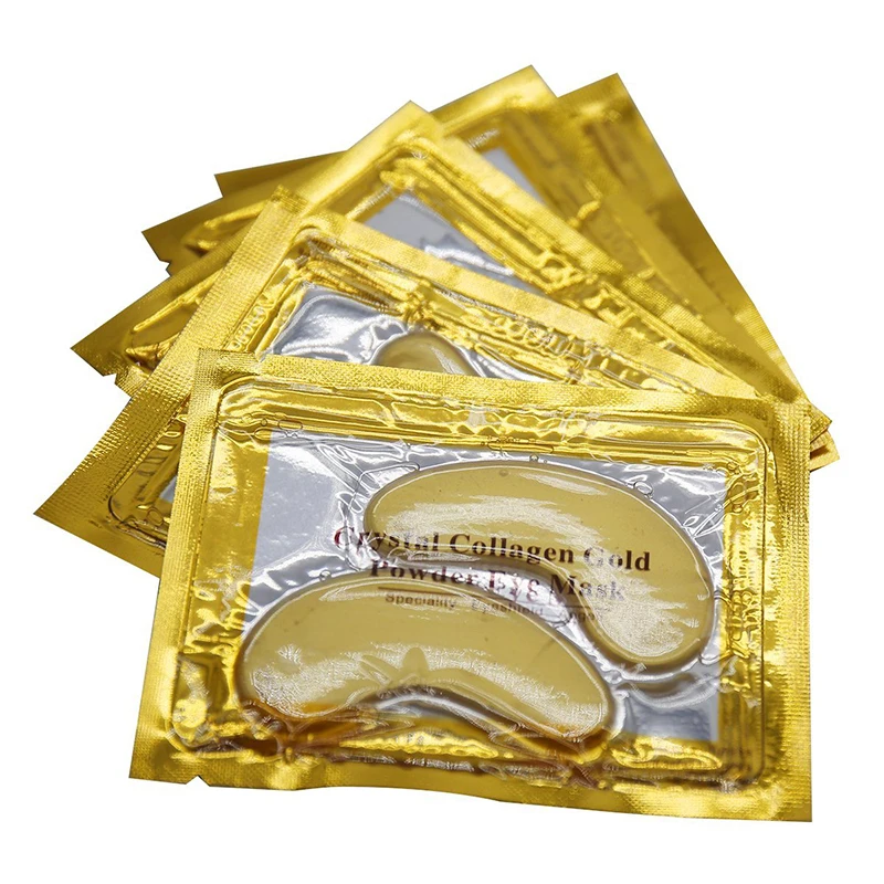 
24k Gold Crystal Collagen Eye Mask Anti Aging/Dark Circles/Puffiness Moisturizing Eye Masks Collagen Gel Eye Pads 