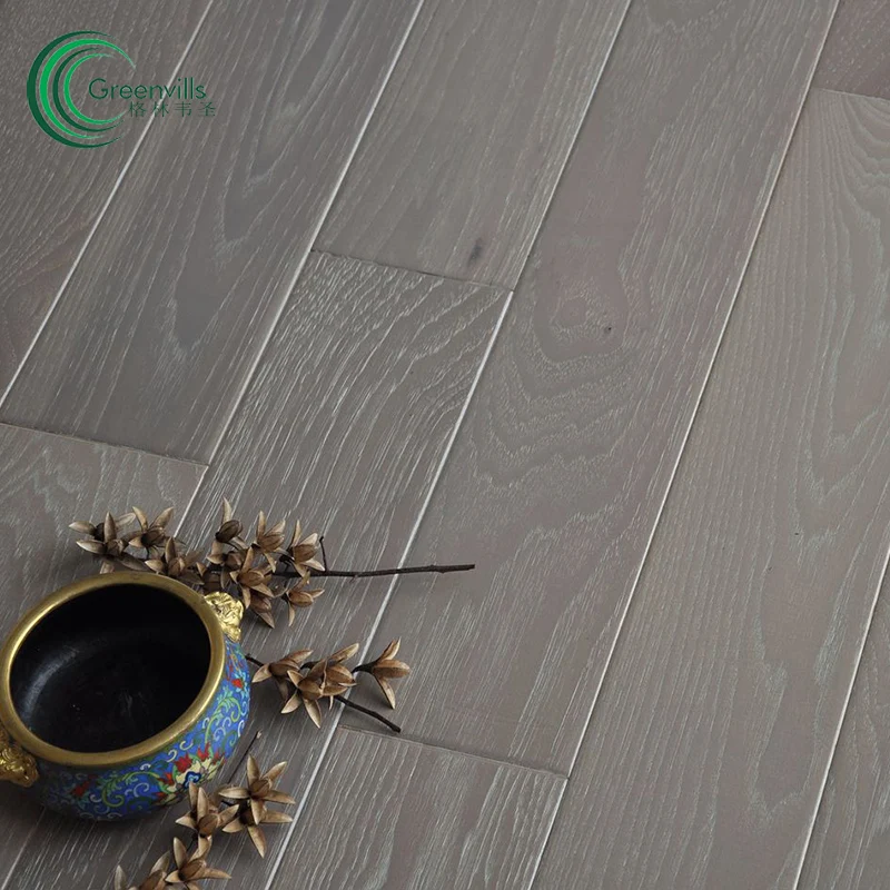 18mm thickness hickory floor brushed limed hickory engineered hardwood flooring high-end