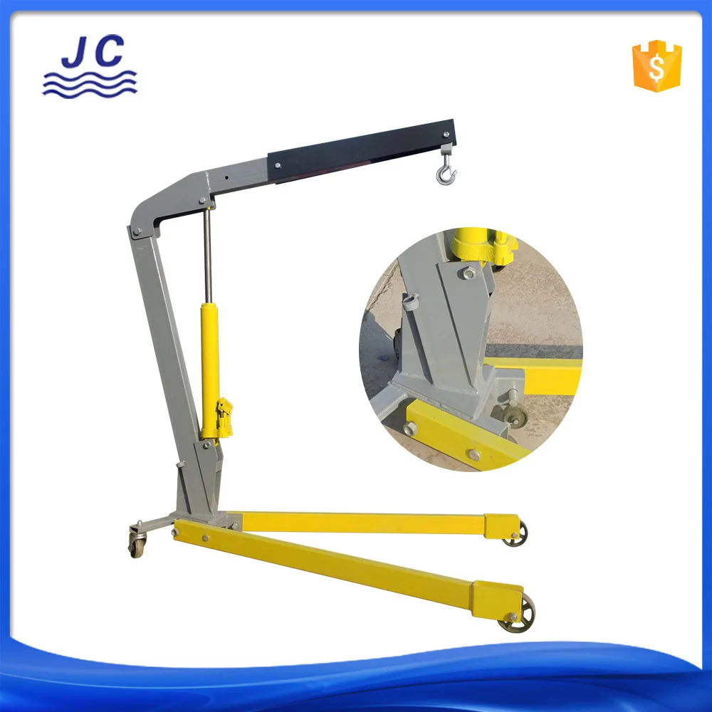 1 ton hydraulic shop crane,foldable euro engine crane