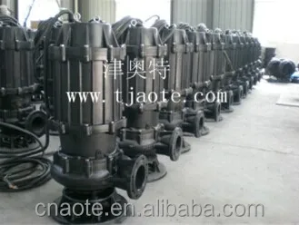 Guide rail fitting sewage pump system for waste water
