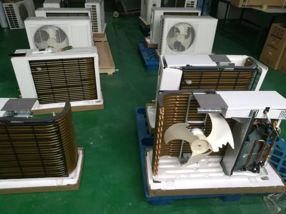 Saving 50% energy 24 hours working time 12000BTU AC/DC hybrid power wall split solar air conditioner