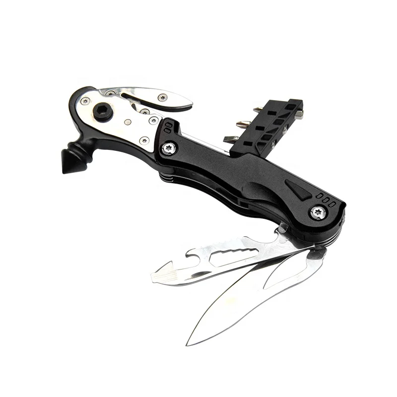 Карманный Автомобильный аварийный безопасный стеклянный мульти-молоток из нержавеющей стали открывалка для бутылок нож отвертка