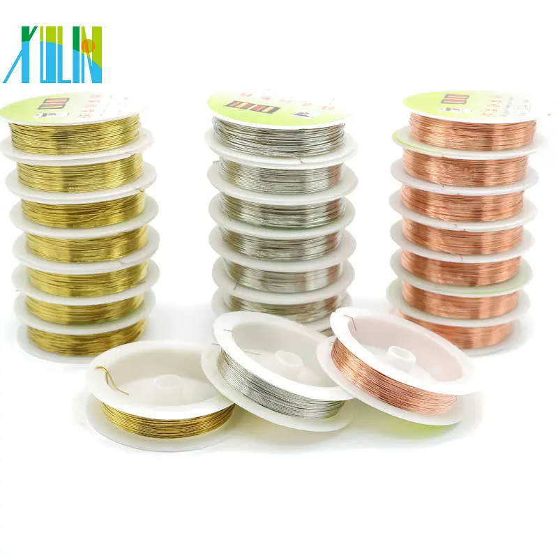 XULIN Good Quality Round Smooth Brass Beading, Jewelry Making Copper Wire