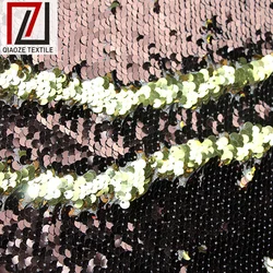 Custom-made glitter two tone mermaid reversible rainbow sequin fabric