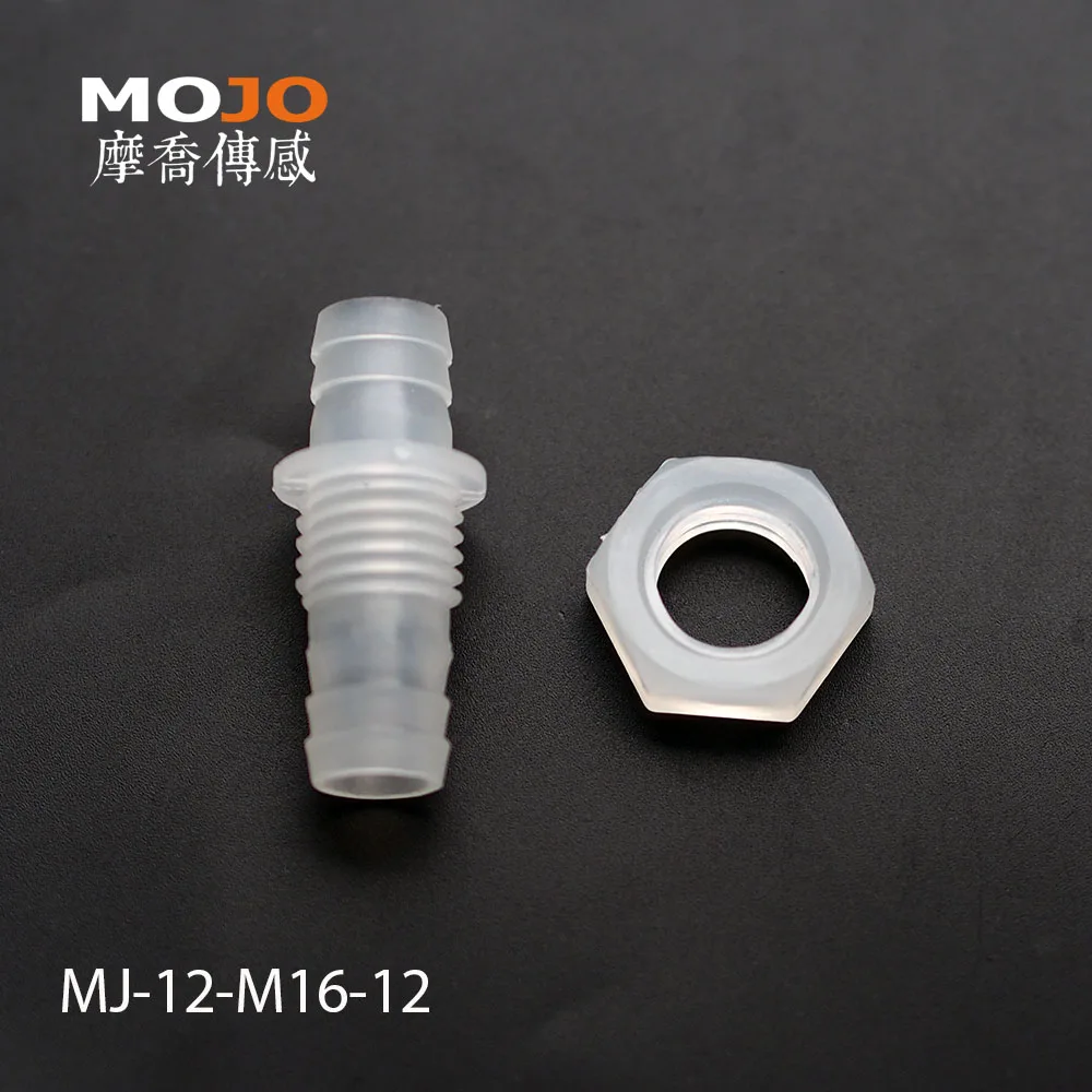 MJ-12-M16-12 (With Nuts) B  Straight equal water pipe bulkhead connector