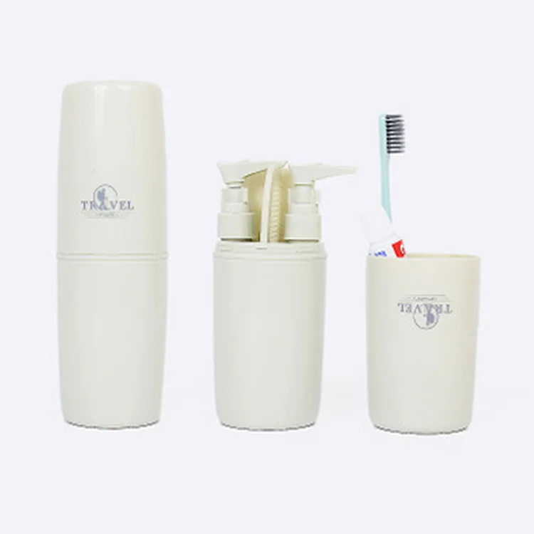Экологичный косметический портативный пластиковый дорожный набор, дорожный держатель для зубной щетки и зубной пасты, Дорожный Чехол для зубной щетки