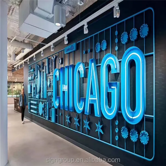 Outdoor led sign shop name board high quality store front acrylic pizza neon light sign