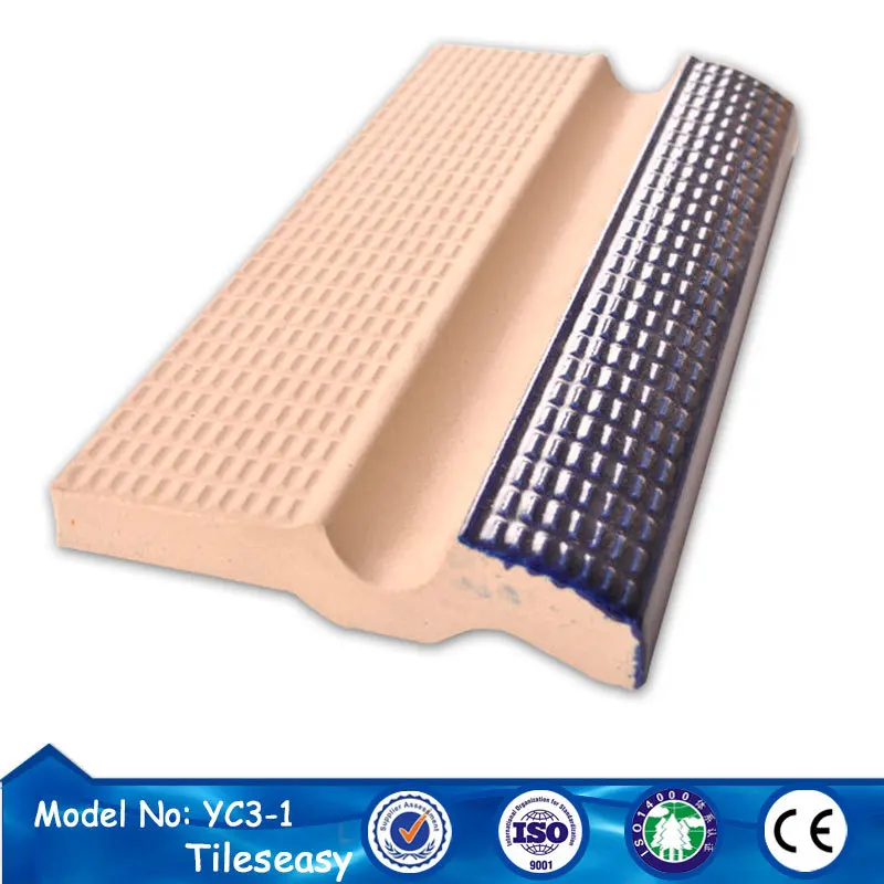 Cobalt blue swimming pool accessories handgrip tile for pool coping