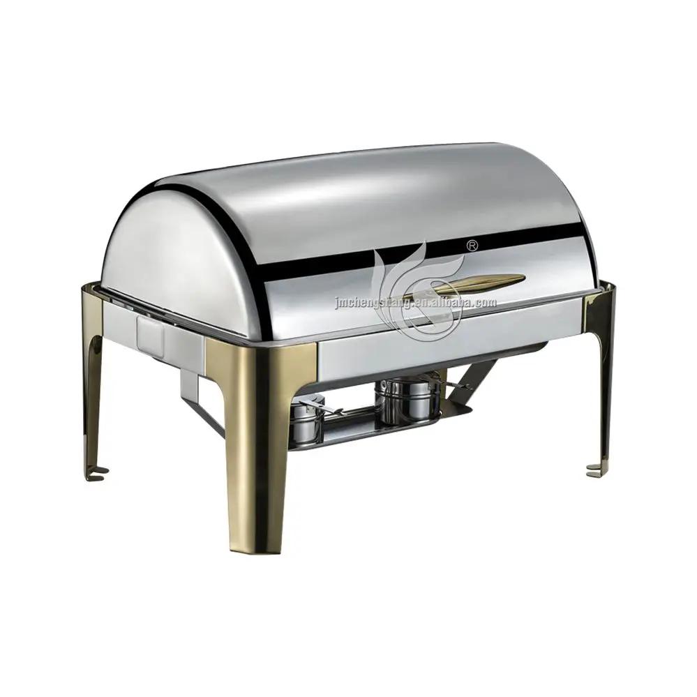 High Quality roll top heating chafing dish buffet food warmer stainless steel restaurant kitchen equipment