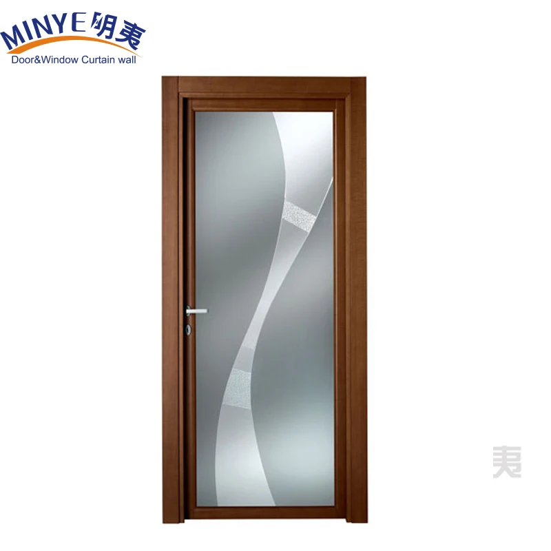 decorative PVC glass door PVC bathroom door interior