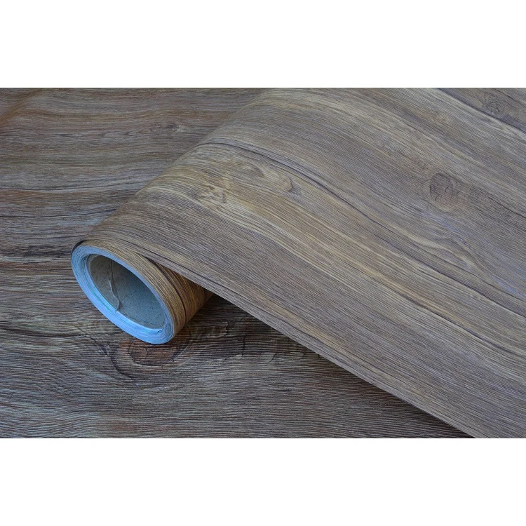 3D wood grain film for decorative laminated paper