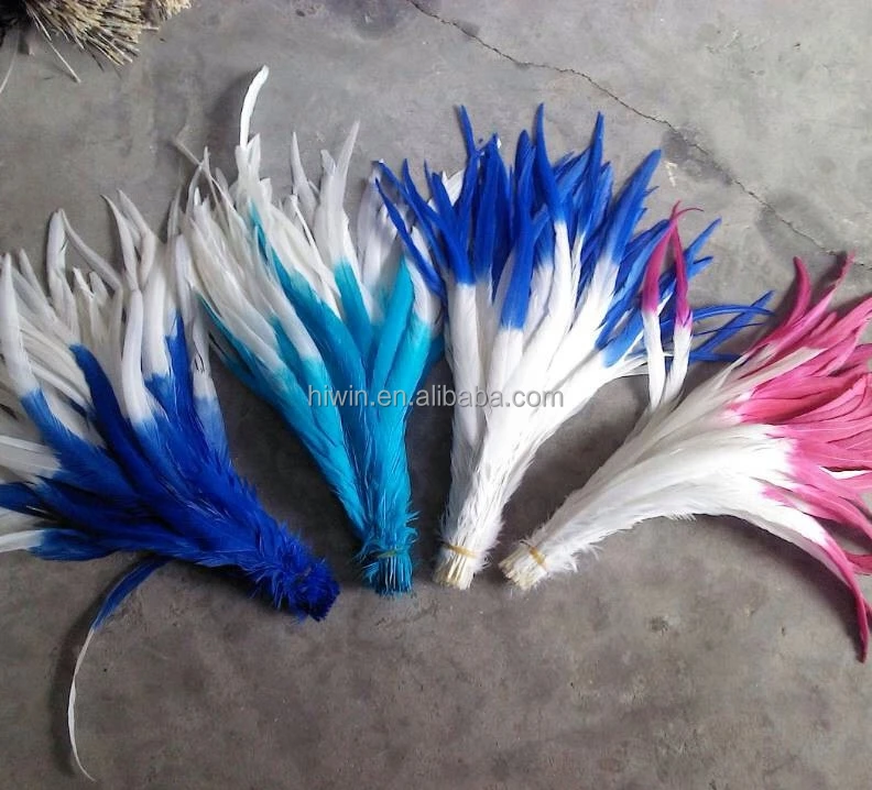 Dyed in two colors Rooster Coque Feather
