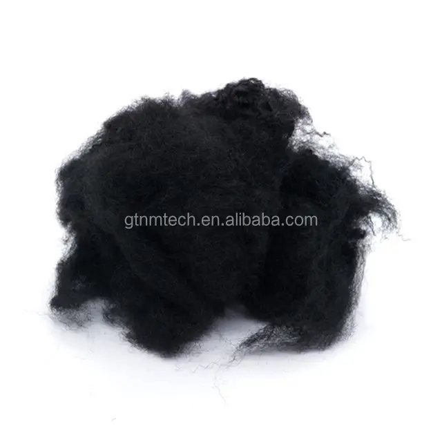 
Dark Black Color Polyester Staple Fiber for Black Geotextile Polyester Staple Fiber 