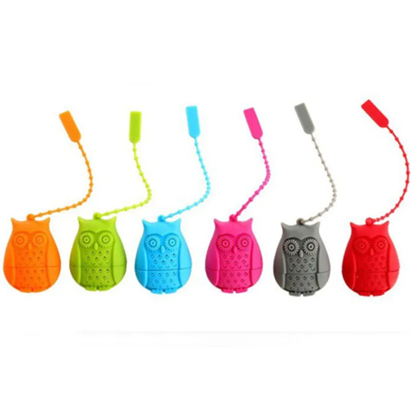 
Owl food grade silicone tea tools funny tea infuser 