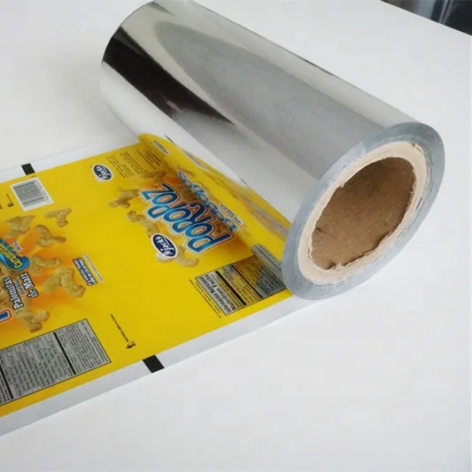 BOPP 20/Polypropylene 20 Metallized plastic film rolls for Snacks flexible packaging