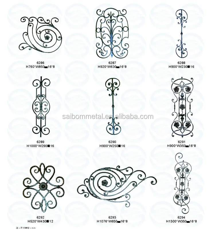 
wrought iron stair parts 