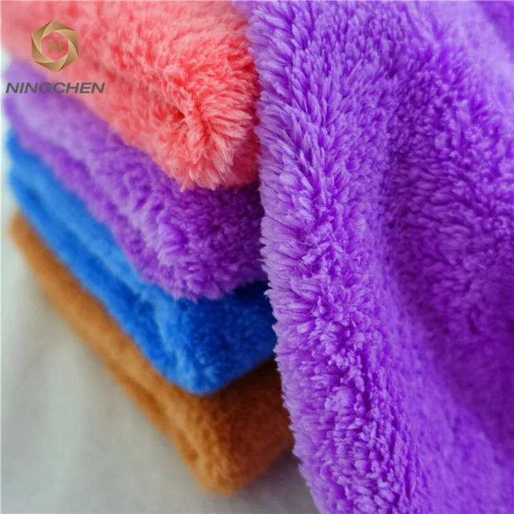 Coral fleece fabric, wholesale fleece fabric 80% cotton 20% polyester Wholesale Coral Velvet Face Microfiber towel with gift box