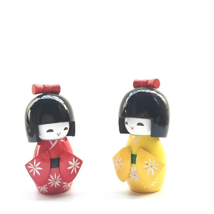 FQ Brand High Quality Colors Kids Kimono Inexpensive and Fine Toy Girl Japanese Wholesale Wooden Mini Japanese Dolls