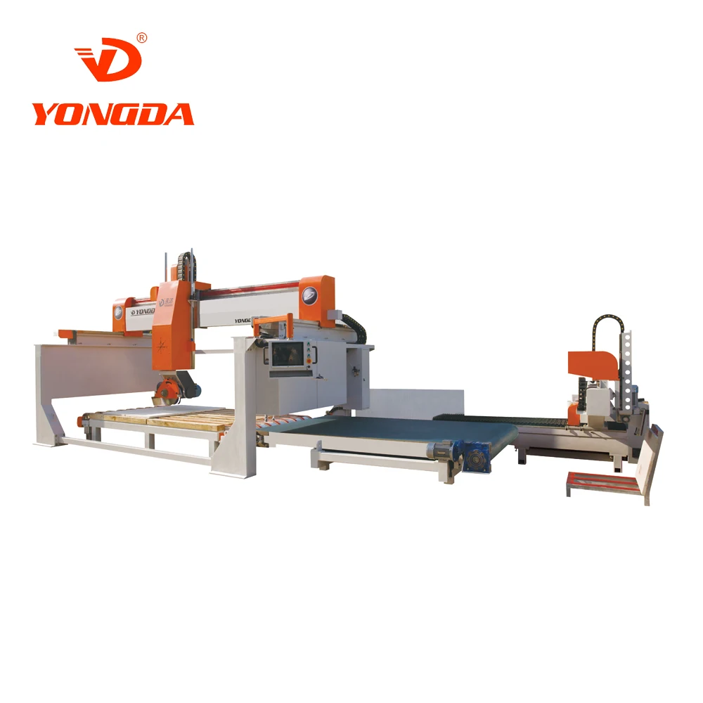Yongda YD3020A 5 Axis Bridge Saw Cutting Machine Marble Quartz Granite slab cutting machine with automatic suction cup