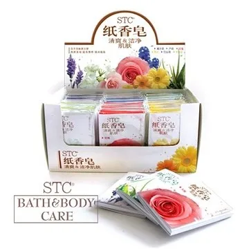 
Eco friendly natural fragrance disposable portable antibacterial mini paper hand soap 