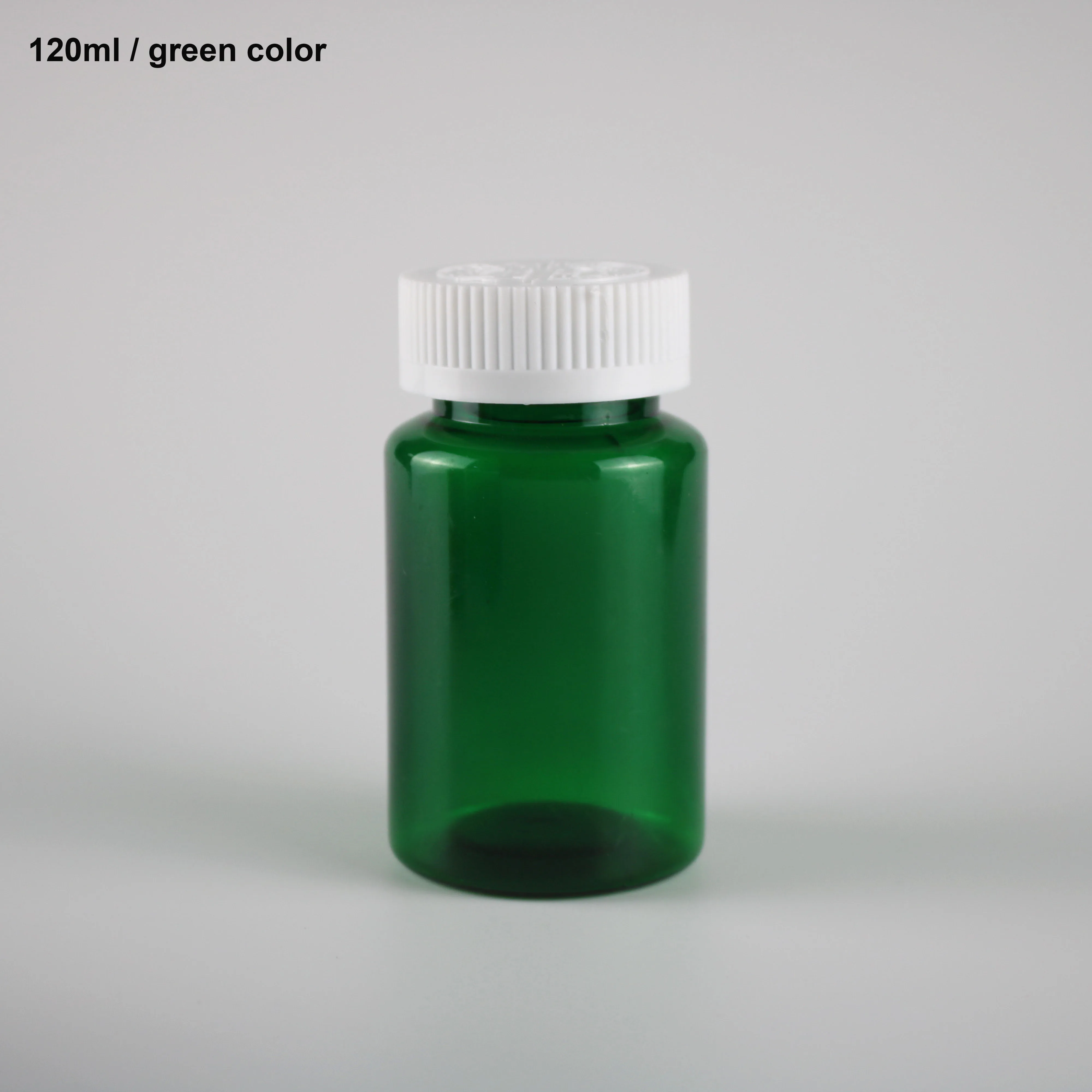 
clear plastic PET 120ml medicine bottle for capsule pill packaging 