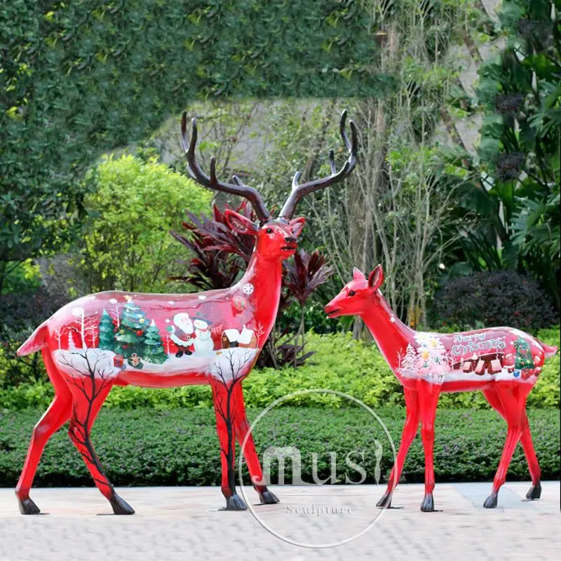 Garden Decoration Life Size Resin Donald Duck Couple Sculpture
