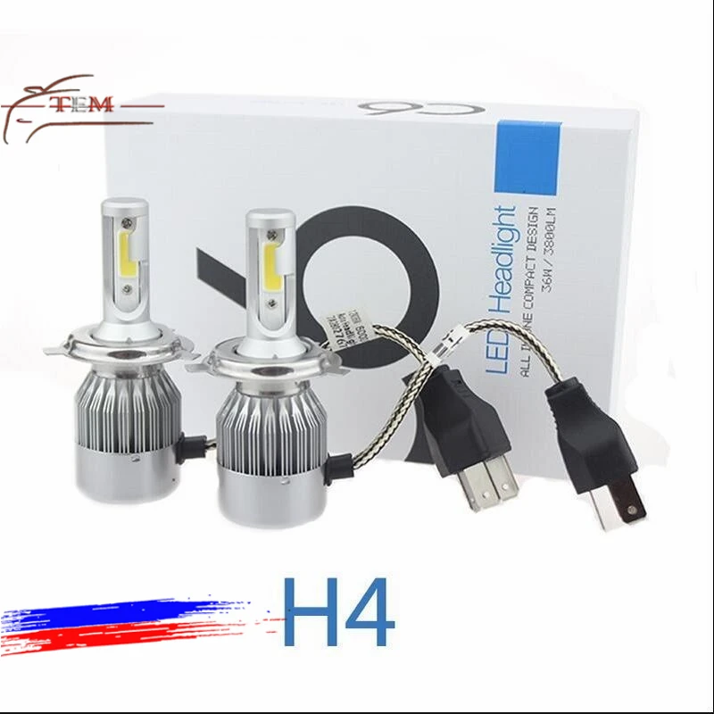 Auto lighting system car 7600 lumen h7 mini led headlight for c6 h11 cob chip