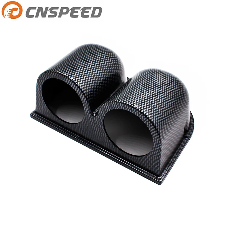 CNSPEED автомобильный измерительный прибор 52 мм двойной карбоновый приборный прибор с пластиковым держателем