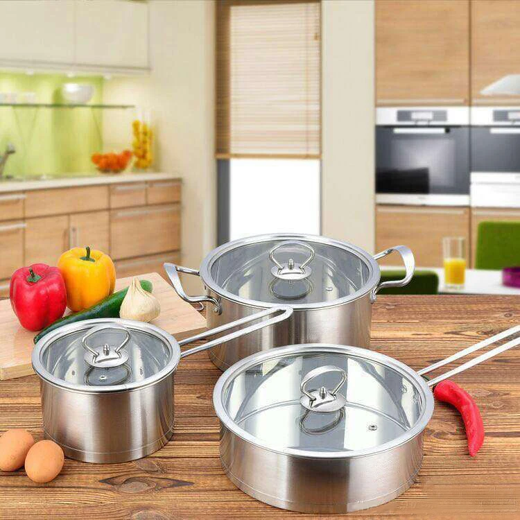High quality of 10pcs colorful cookware sets cookware stainless steel pot