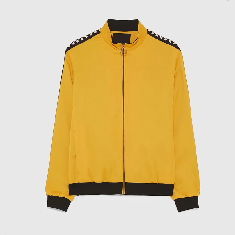 WHOLESALE YELLOW JACKETS CUSTOM CASUAL FASHION SIDE STRIPE MENS JACKET