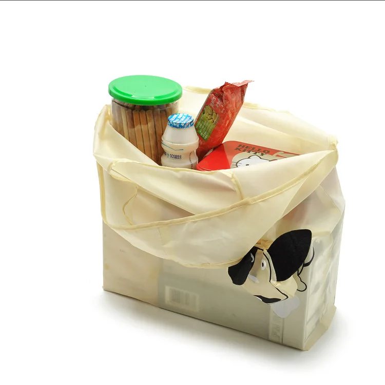 Fashion Foldable Cute Cartoon Shape Animal Portable Shopping Bag custom Logo