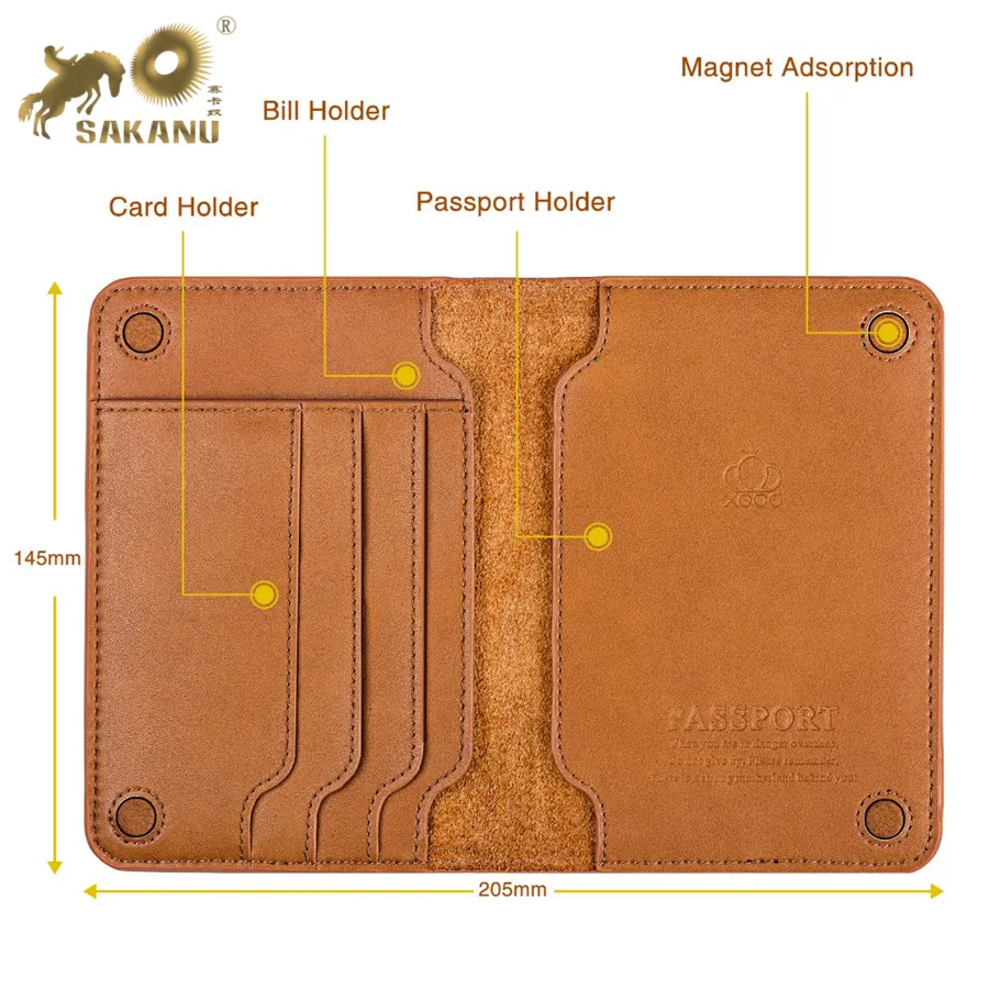 High Quality Genuine Leather Passport Holder Passport Cover