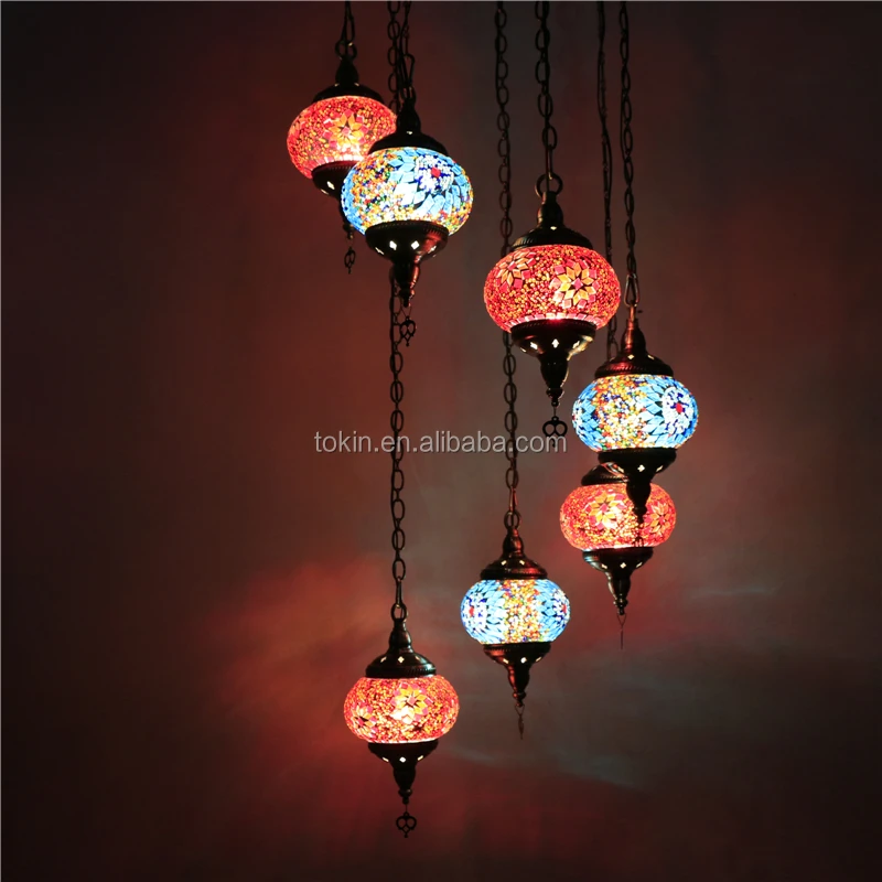 
handmade Mosaic Art single Turkish Lamps Chandelier CC7M01 