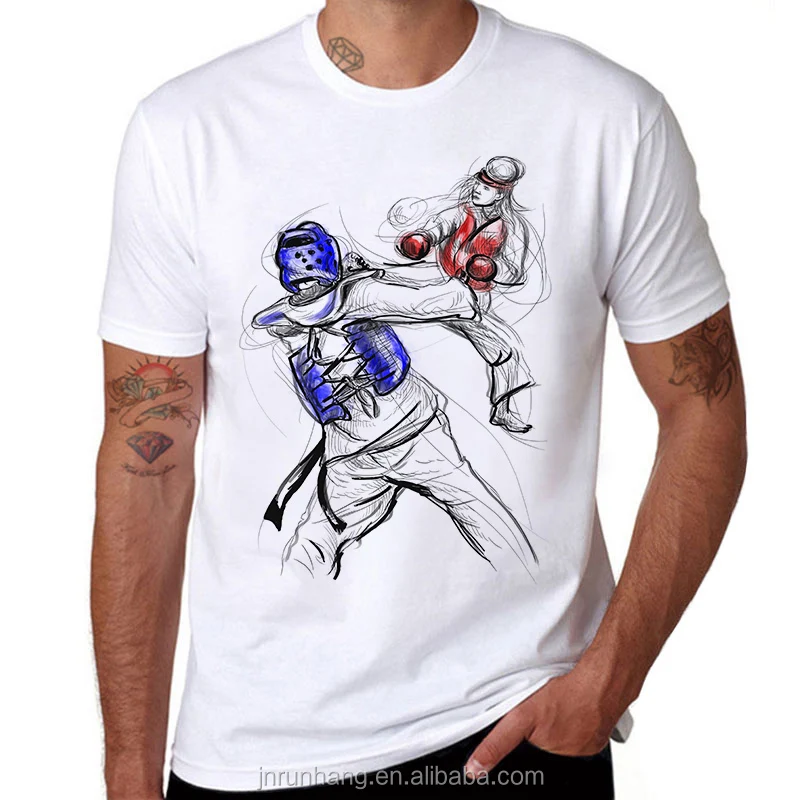 100% ringspun cotton custom printed logo tshirt with label