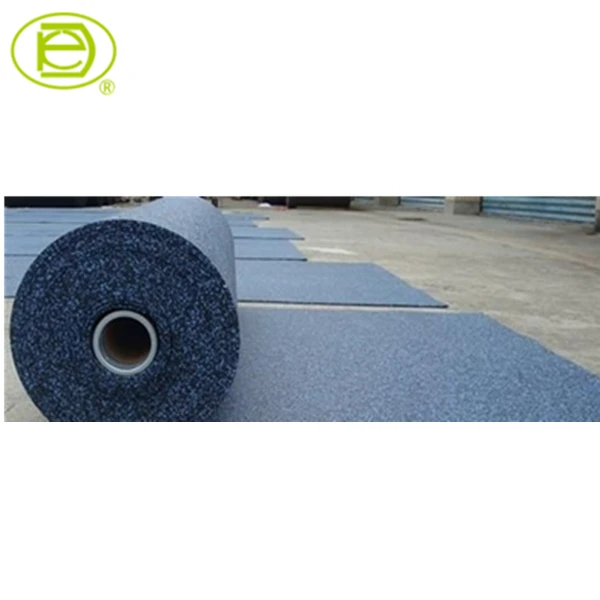 
Aging resistance black rubber speckled gym floor mat roll 