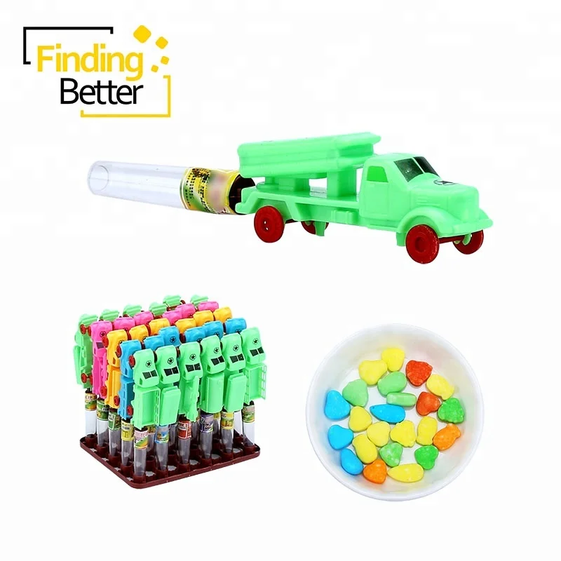 New Style Rocket Truck Toy Filled Tablet Candy Missile Car Toy Hard Candy