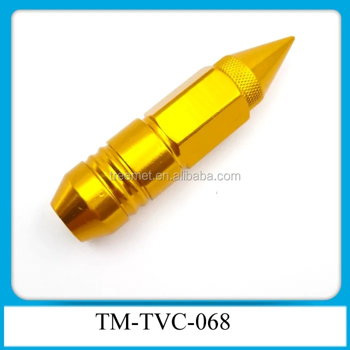 Tire Air Valve Stem Caps Silver Spiked Aluminum Car Truck Bike Wheel Rims