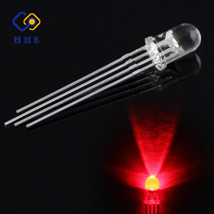 Супер Яркий 4 pins 5 мм Круглый RGB LED Общий Анод для Рождественские Огни